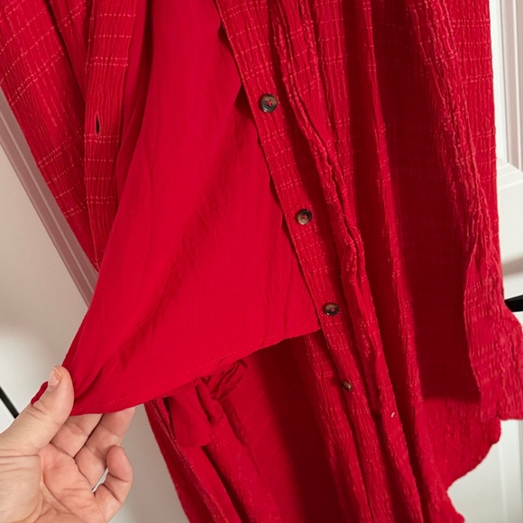 Anthropologie Maeve Red Shirt Dress - Picture 3 of 3